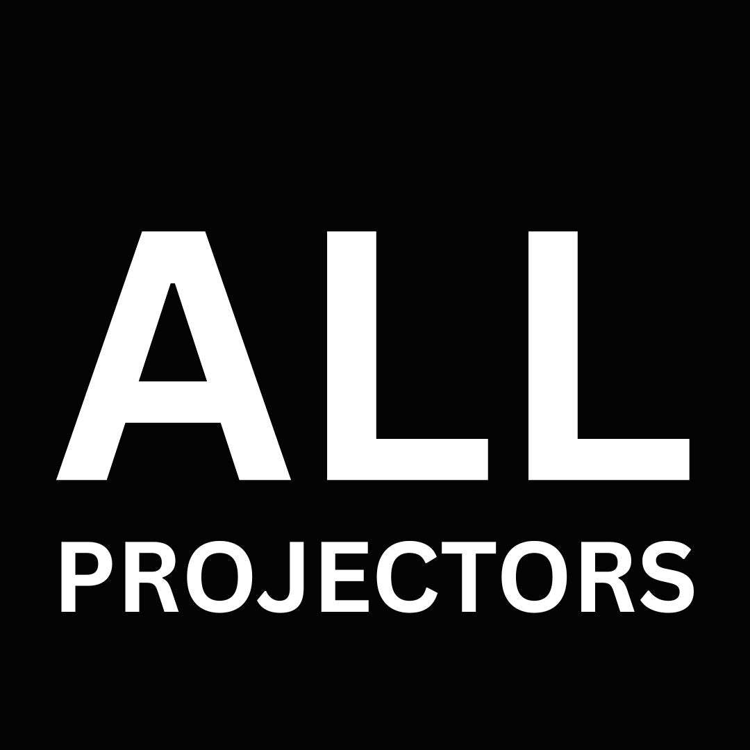 Black background with 'ALL PROJECTORS' text in white