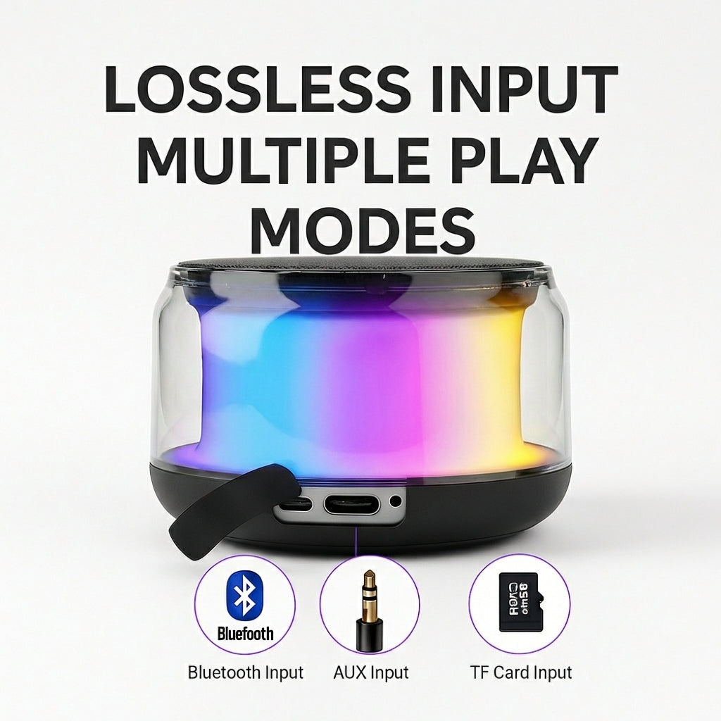 GlowPod Mini Speaker – Wireless RGB Bluetooth Speaker with Bass Boost