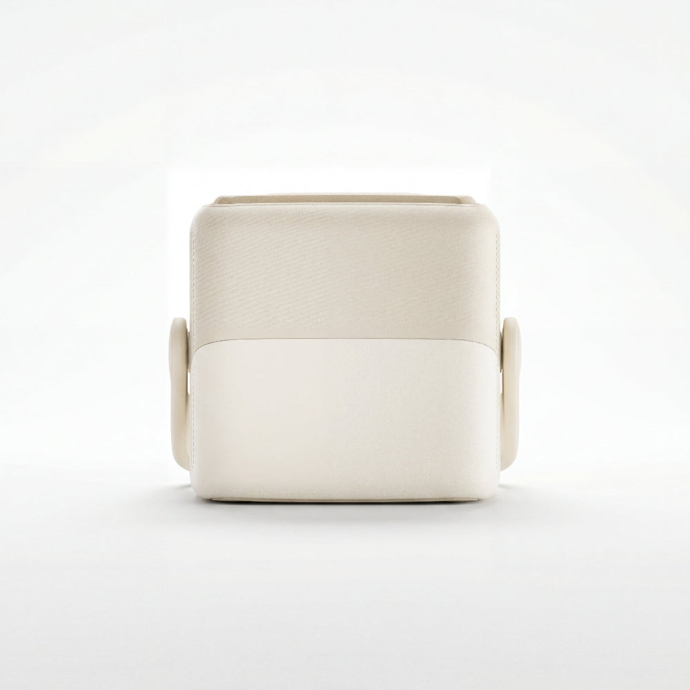 The JMGO N1S Nano by JMGO is a beige and white rectangular wall-mounted device with rounded edges, featuring Google TV, shown from the front against a plain background.