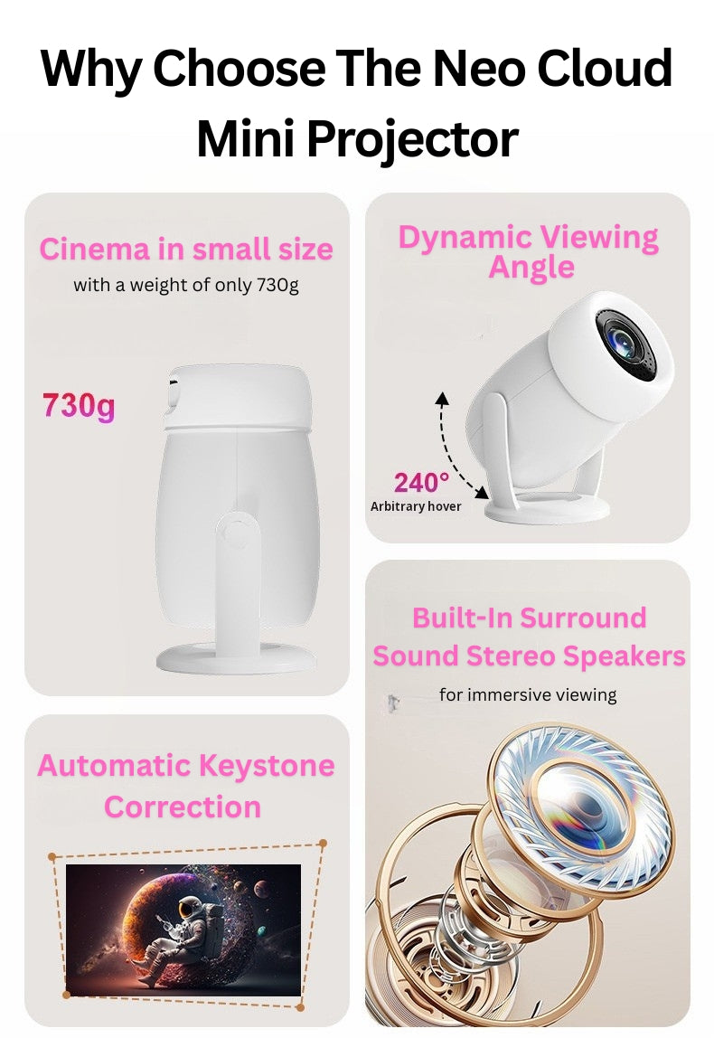 Neo Cloud Mini Projector listing image 1