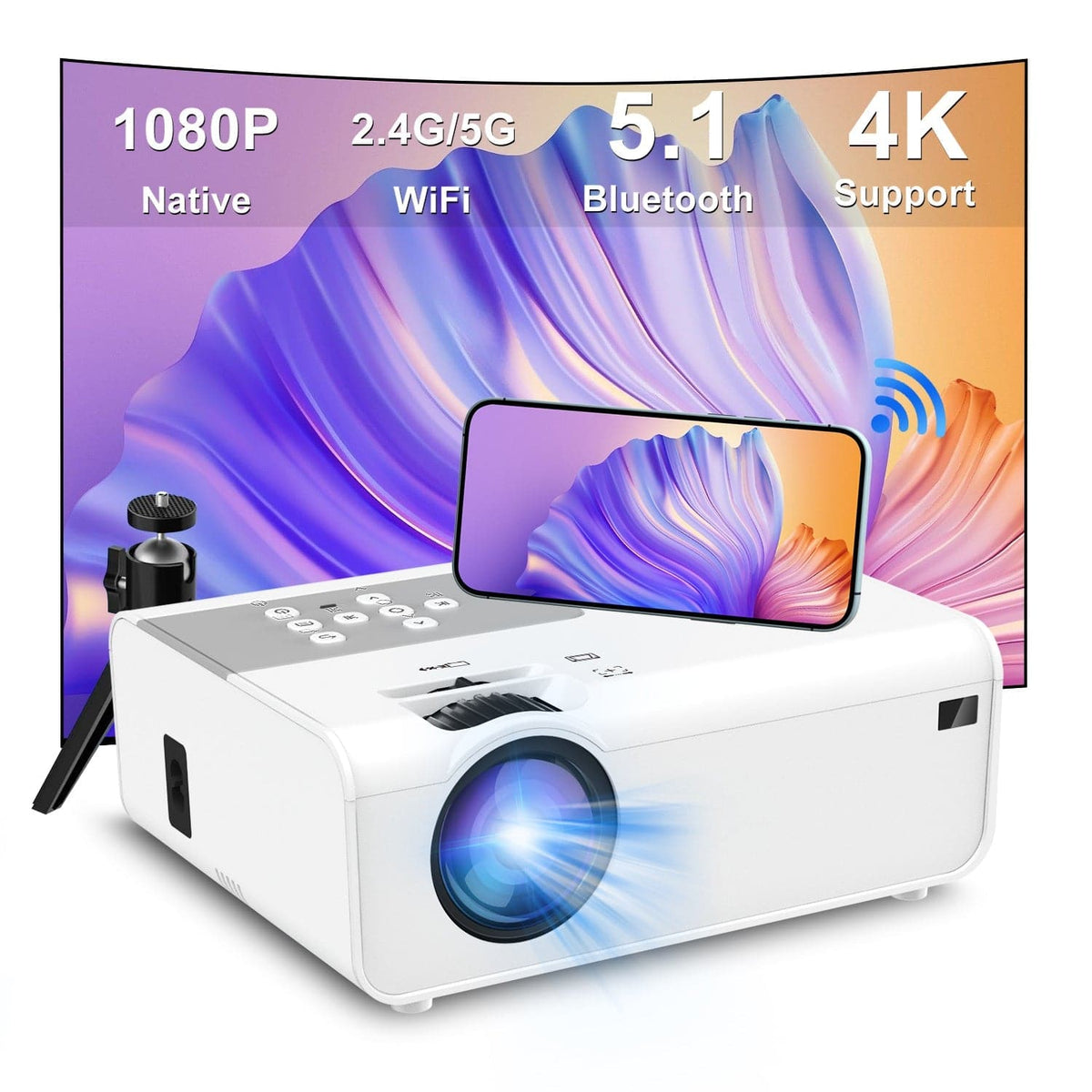 Led Mini Spotlight Projector - HD smart, Bright & Vibrant Quality